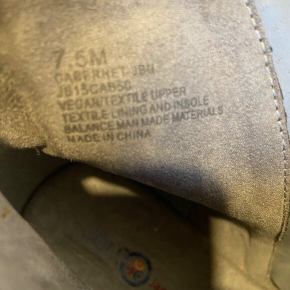 Ankle Boots In Gray With Braided Detail 7.5 Vegan leather wedges heeled Microban - Picture 12 of 16